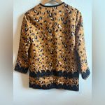 English Factory  Camel Leopard Print Jacket with Velvet Tie Closure Photo 5