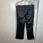 Free People  Love Language Black Vegan Faux Leather Low-Rise‎ Pants Size 12 NWT Photo 4