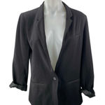 Silence + Noise Women's Black Long Sleeve Notch Lapel Blazer Coat Jacket Size M Size M Photo 0