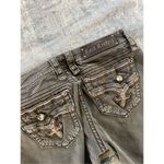 Rock Revival Gray Betty Skinny Jeans w Metallic Rhinestone Accents 28" Photo 3
