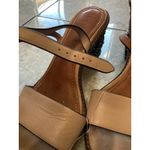 Coach  Tea Rose Embellished Block Heel Ankle Strap Sandals Nude Leather 9.5 Photo 4