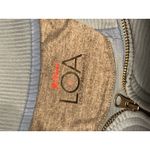 LOA RailRiders Baby Blue Ribbed Pullover Large Women’s Collared Pocket L Top Photo 4