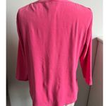 Talbots  Women's 3/4 Sleeve Boat Neck Casual Pink Top Large Photo 3