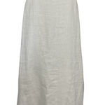 Uma and Leopold 100% Linen White Open Back Midi Dress Size Small Bachelorette Photo 0