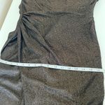 DB Studio evening dress size 4 Bronze Gold glitter shimmer Cowl neck high slit Brown Photo 14