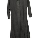 Line Women’s Size M Charcoal Gray Linen 3/4 Length Open Front Knit Cardigan Size M Photo 0