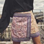 ZARA Bloggers Favorite SKIRT EMBROIDERED MIRROR SHORT MINI WRAP SKIRT Photo 8