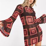 ASOS  DESIGN flare sleeve crochet mini dress Large Photo 2