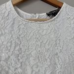 J. Gee Drop Waist Lace Mini Dress Womens Small White Bridal Bride to Be Cocktail Photo 5