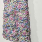 ZARA Floral Draped Ruched Dress Photo 4