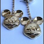 Mickey Mouse Dangle Earrings Gold Photo 1