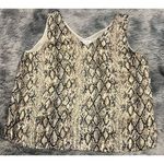 THML  Snakeskin Print V neck Tank‎ Top Size XL  Lined Photo 1