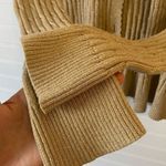 Laura Scott  Vintage Scalloped Trim Metallic Gold Button Up Cardigan Photo 1