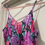 American Vintage VTG 90s Pixiecore Purple & Pink Floral Patterned Cami Slip Mini Dress - M Photo 5