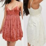 Urban Outfitters Jamie Babydoll Orange Terracotta Embroidered mini dress Photo 1