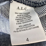 ALC Frank NWT A.L.C. Romi Linen Chambray Short Sleeve Mini Utility Dress Sz 4 Belted $495 Photo 7