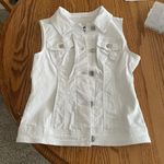 G by Guess GBG Stretch White Button Down Vest Sz Small NWT Photo 9