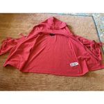 Donna Karan  Active Pink Zip Hoodie Bell Sleeves Drawstring Cuffs Women’s M Photo 5