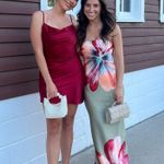 Sans Souci Red Silk Dress Photo 1