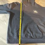 Rebellious One  Women's Size L Gray Hoodie Floral Design Kangaroo Pocket Sweater Photo 7