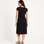 Patagonia Black Bandha Twist Front Sleeveless stretch Jersey Midi Dress | S Photo 8