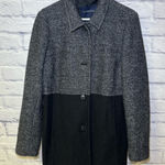 Lands' End  Size 14 Tall Wool Blend Vintage Heavy Button Coat Jacket Color Block Photo 0