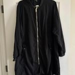 Zenobia NWT  Womens Long Line Bomber Utility Jacket Green Zip Up Drawstring Hem 2XL Photo 8