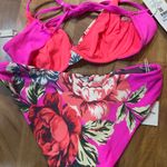Maaji  Vibrant Reversible Floral Bikini in Pink and Red Photo 1