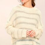 Moon River  Sweater Womens Small Cream Elsa‎ Open Knit Detail Oversized Photo 0