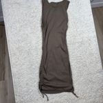 Good American  Ruched Side Tank Dress Olive Green Size 2 Photo 6