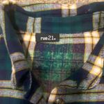 Rue 21  Green/Blue Ombré Cropped Flannel Photo 1