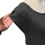 W118 By Walter Baker  Dark Gray Open-Back Capped Sleeves Top. Photo 3