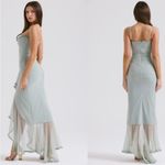 House Of CB House‎ of CB 'Gabriella' Pistachio Ruffled Keyhole Front Gown NWOT Photo 10