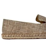 Talbots Like New Izzy Linen / Leather Espadrille Flats Tan Gold Size 6.5 Photo 3