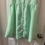 Toxik3 Green Button Front Sleeveless Aline Dress S Photo 3
