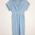 ZARA  Shirt Midi Dress Size Large Baby Blue 3564/083 Cottagecore Photo 2