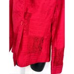 Coldwater Creek NWT  Red Eyelet And Lace Detail Women's Size S Photo 2