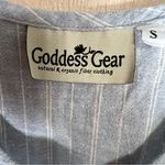 Goddess Gear Blue Stripe Hemp Organic Cotton Top Sleeveless Hi Photo 5