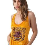 Harley Davidson Y2K VTG.‎  ALL OVER GRAPHIC ORANGE BURN OUT TANK TOP SMALL  #3 Photo 0