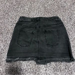 Wild Fable Women's Size 8 w27 Black Denim Raw Hem Jean Skirt Photo 2