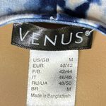 Venus  Blue Tie Dye Rayon Blend V Neck Cold Shoulder Short Sleeve Top Womens M Photo 11