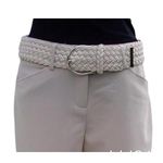 Cache Lillie Beige Walking Bermuda Dress Short Pant New WOVEN BELT $118 NWT Photo 2