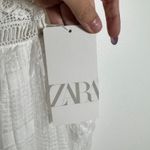 ZARA Dress Women S White Halter Lace Babydoll Mini NWT Bohemian Cottage Wedding Photo 4