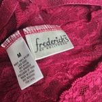 Frederick's of Hollywood  Red Floral Lace Lingerie with Garter Clips (M) Photo 4
