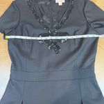 Brooks Brothers  Red Fleece Sequined Bow Short Sleeve Dress Wool Black Size 8 Photo 6