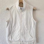 L.L.Bean  White Fleece Vest Size Medium Photo 0