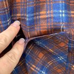 Vintage Gold Star plaid pearl snap western shirt blue orange Size L Photo 2