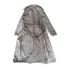 Vintage Classic Trench Coat Gray Belted Long Sleeve Women's Outerwear xs/s Photo 5