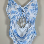 Hurley Cutout One Piece Swimsuit with Watercolor Print Size Large Photo 0