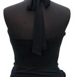 Cache  Black Halter Ruched Embellished Hi Low Stretch Event Night Dress $168 NWT Photo 5